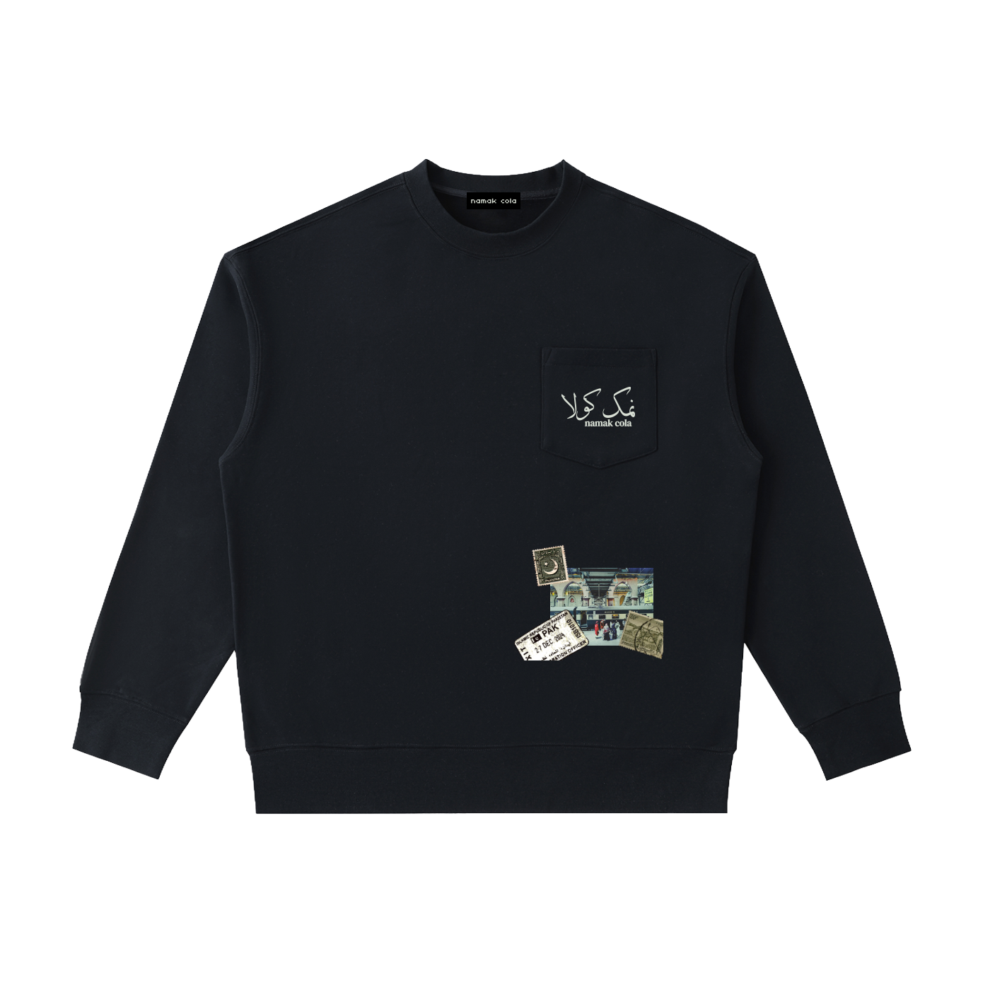 "Mahar" Crewneck Sweatshirt (Black)