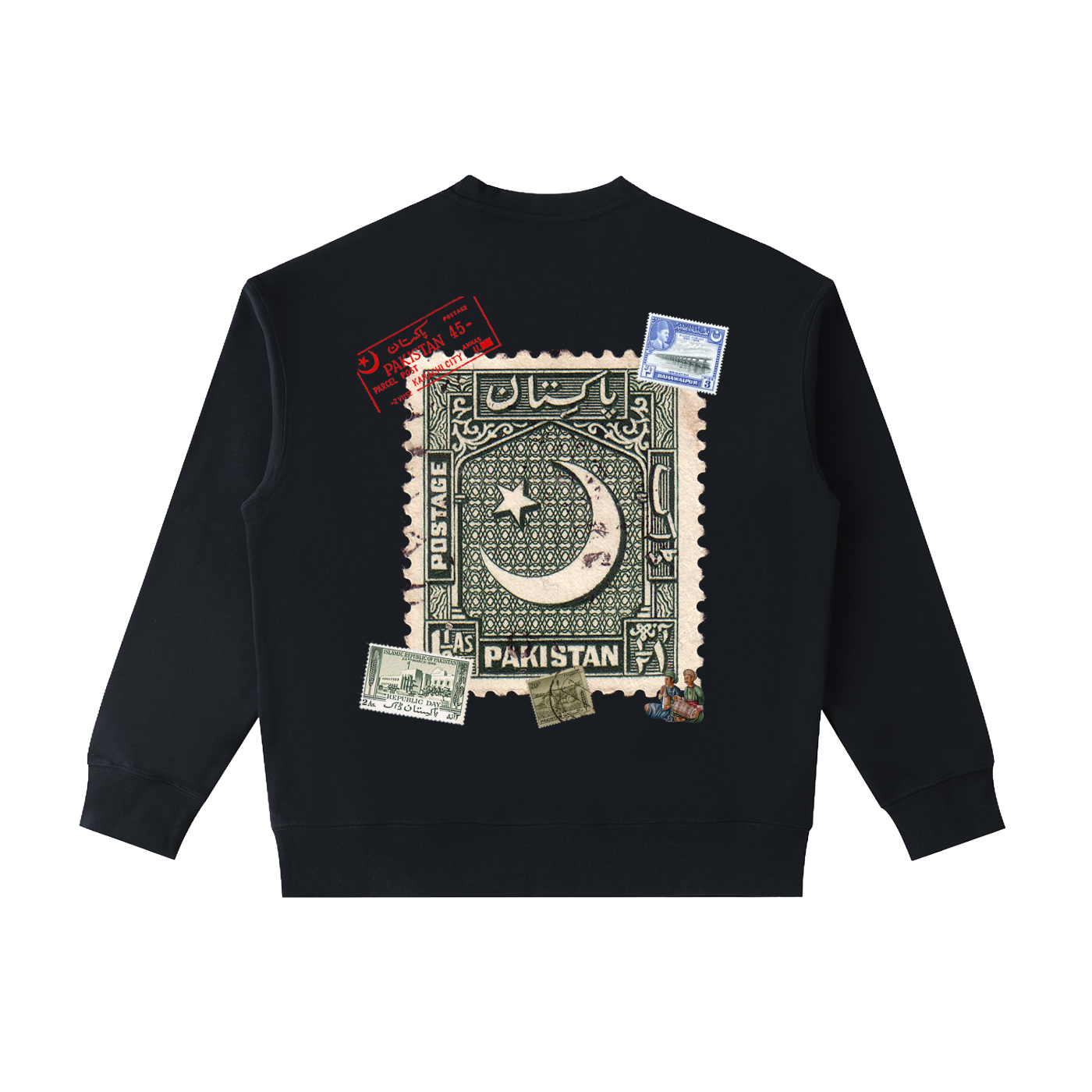 "Mahar" Crewneck Sweatshirt (Black)