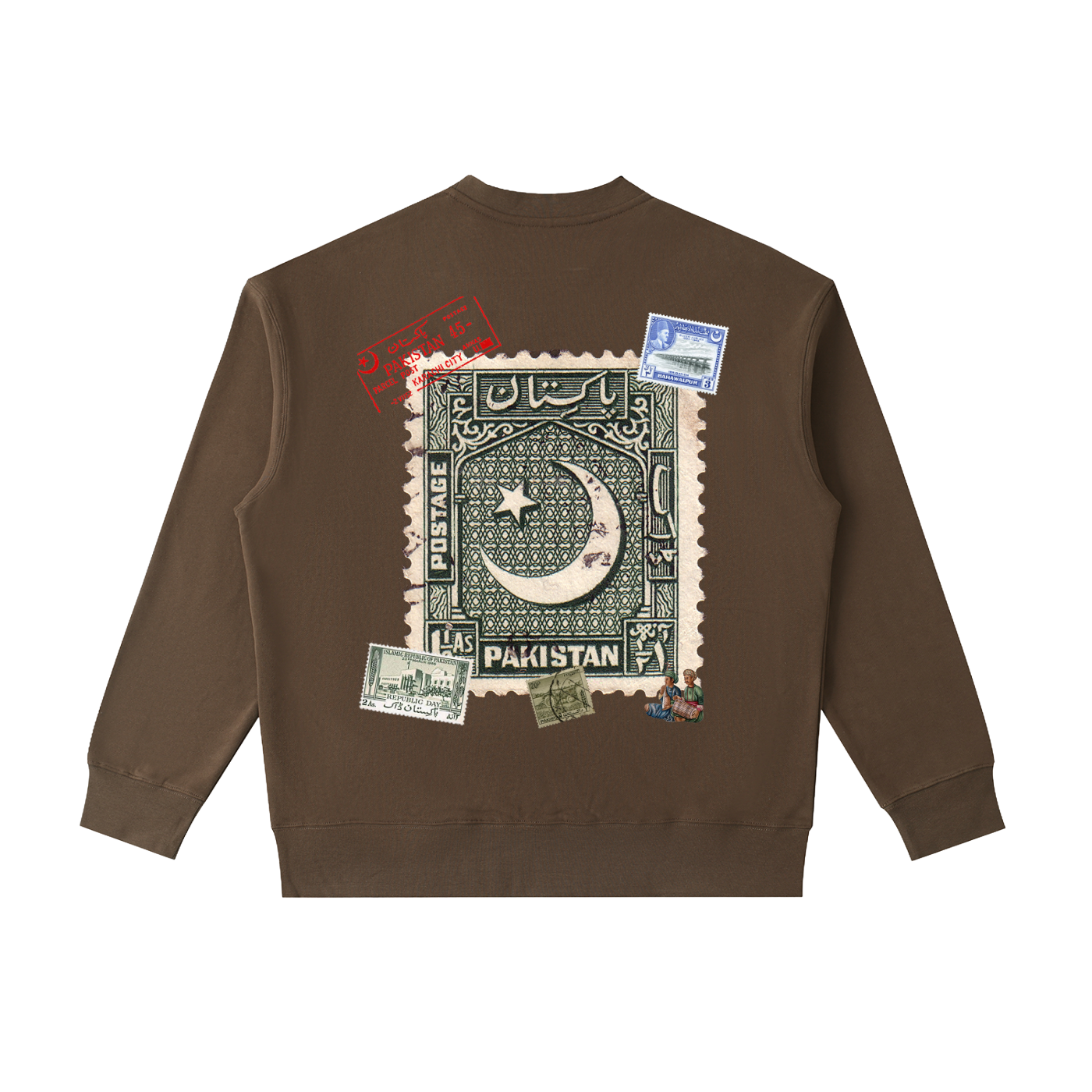“Mahar” Crewneck Sweatshirt (Brown)