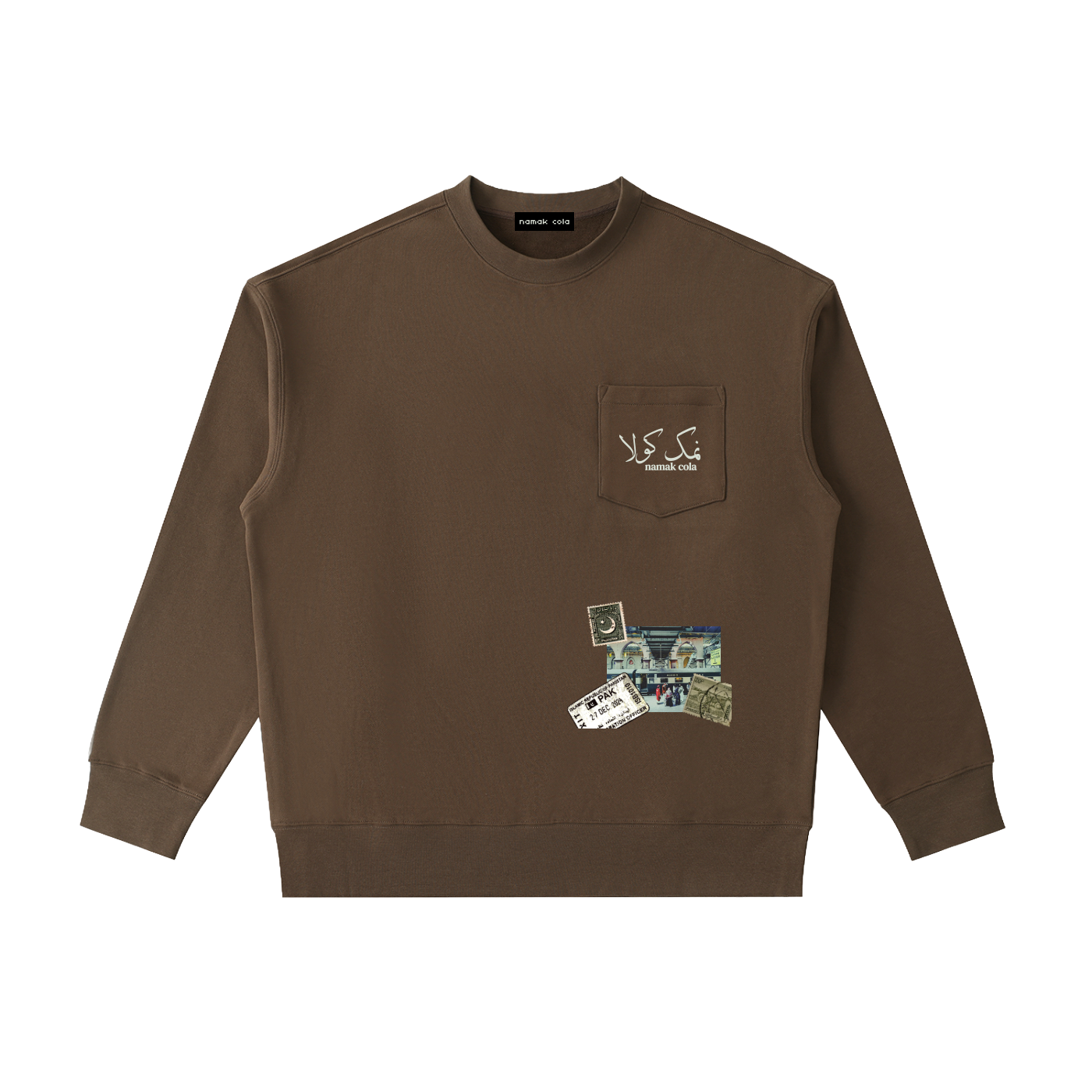 “Mahar” Crewneck Sweatshirt (Brown)