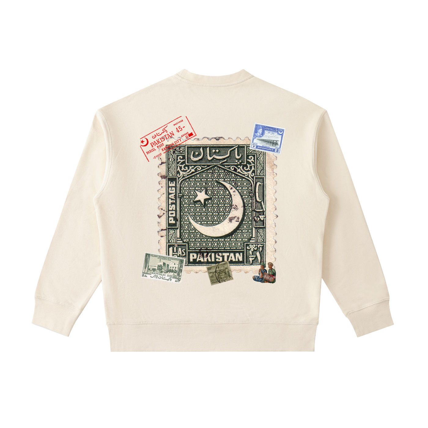 "Mahar" Crewneck Sweatshirt (Cream)