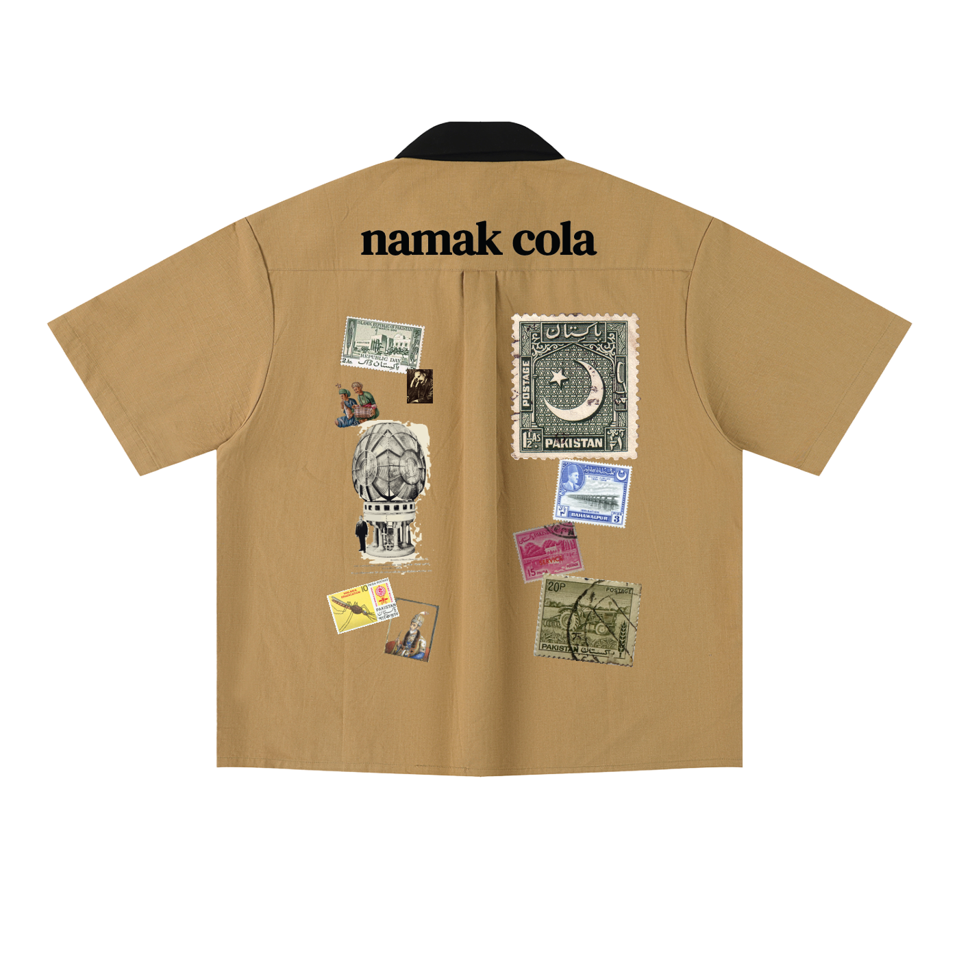 “Mahar” Block Short Sleeve Shirt (Brown)