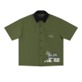 “Mahur” Block Short Sleeve Shirt (Green)