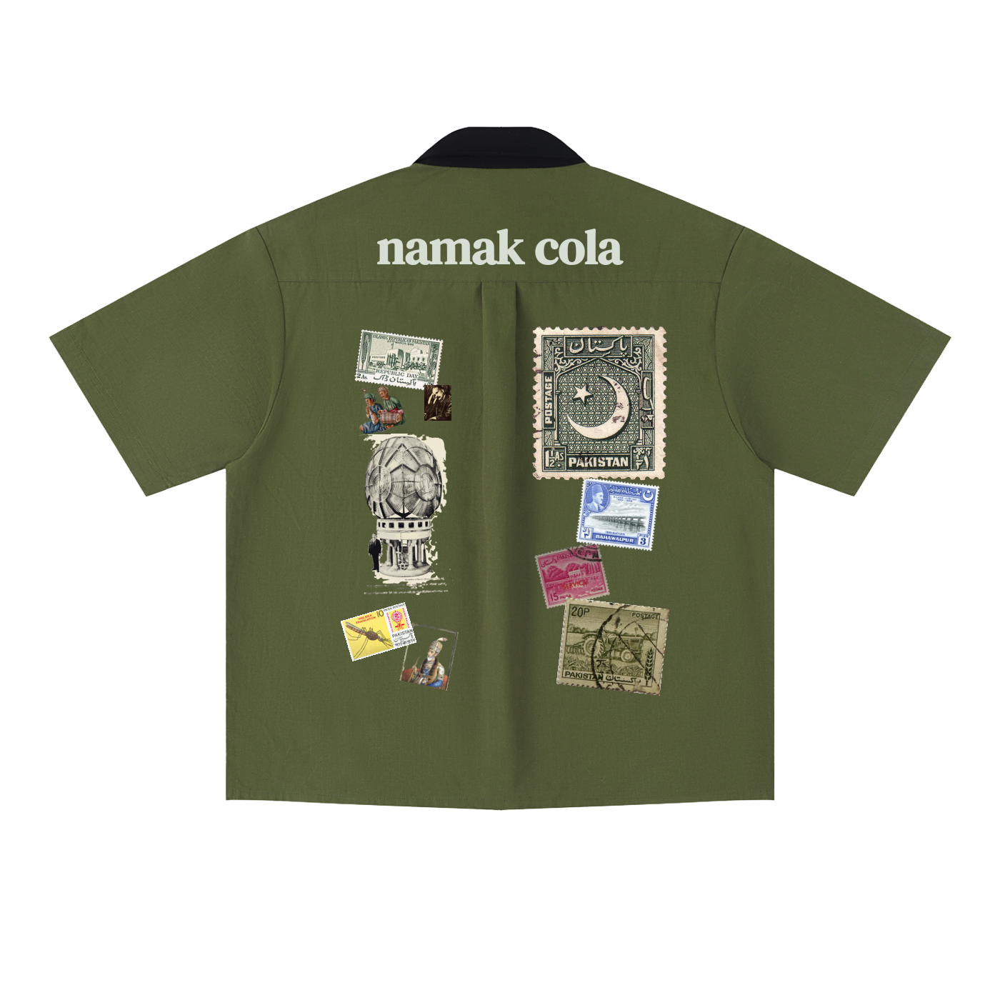 “Mahar” Block Short Sleeve Shirt (Green)