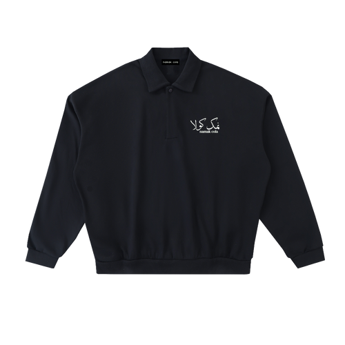 "Nasik Overprint" Polo Sweatshirt